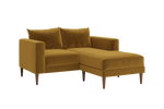 The Essential Loveseat Sectional in Recycled Velvet
