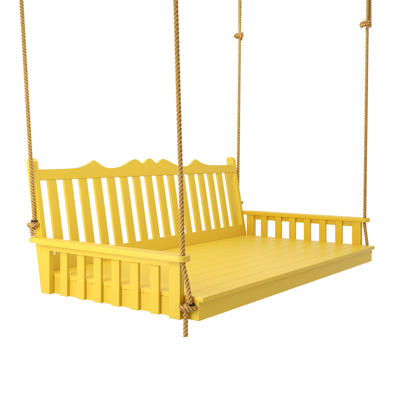 Keystone Amish Co. 4 Foot York Porch Swing Bed, Canary Yellow Paint