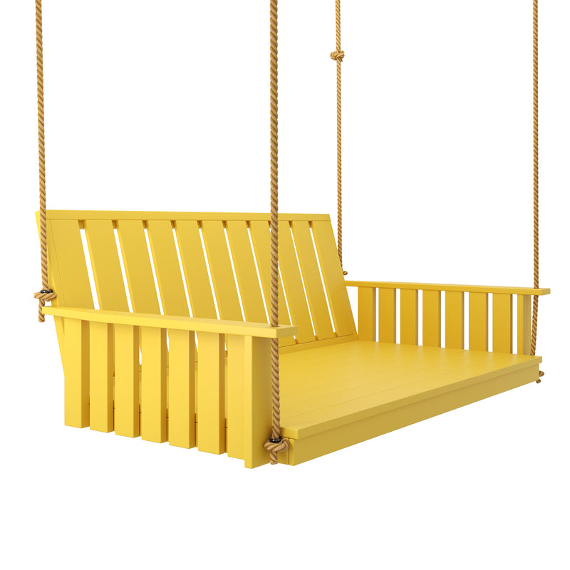 Keystone Amish Co. Twin The Weston Porch Swing Bed, Canary Yellow Paint