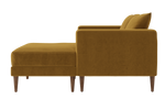 The Essential Loveseat Sectional in Recycled Velvet