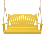 Keystone Amish Co. Sunburst Porch Swing, 4 Foot, Yellow