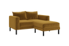The Essential Loveseat Sectional in Recycled Velvet