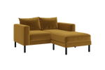 The Essential Loveseat Sectional in Recycled Velvet