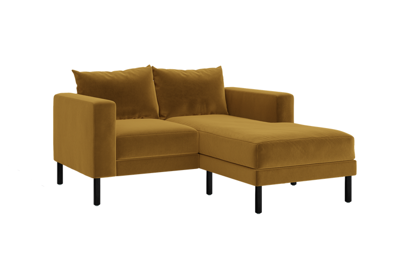 The Essential Loveseat Sectional in Recycled Velvet