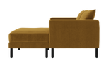 The Essential Loveseat Sectional in Recycled Velvet