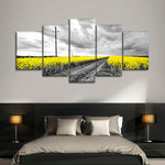 Pop Yellow Flower Field Wall Art