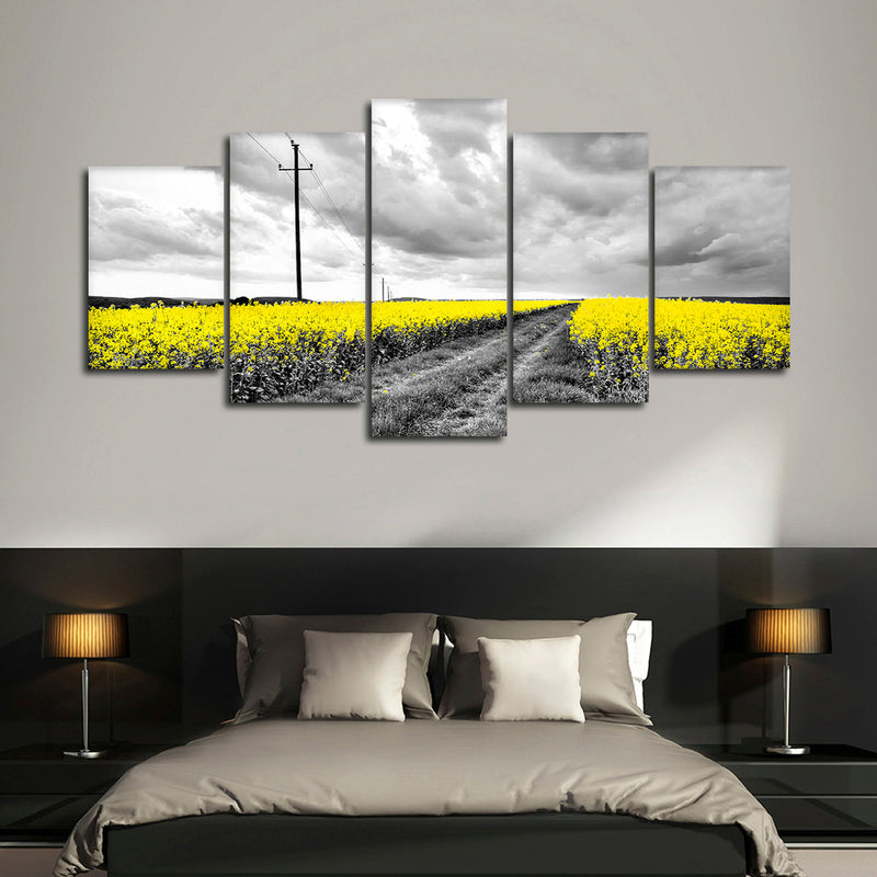 Pop Yellow Flower Field Wall Art