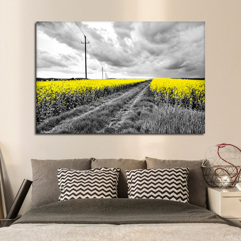 Pop Yellow Flower Field Wall Art