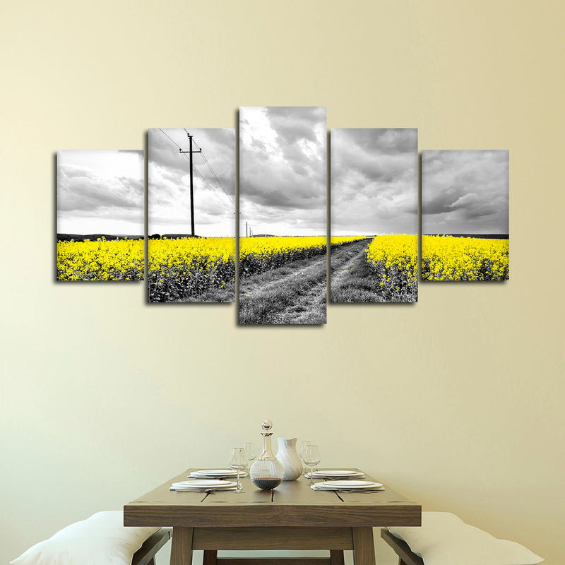 Pop Yellow Flower Field Wall Art