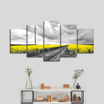Pop Yellow Flower Field Wall Art