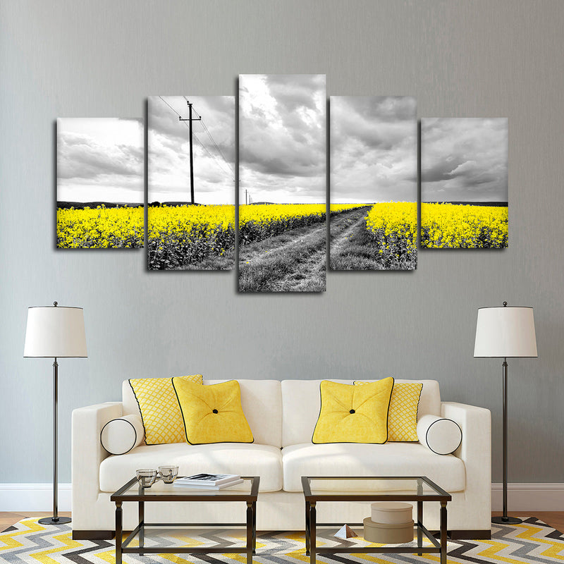 Pop Yellow Flower Field Wall Art