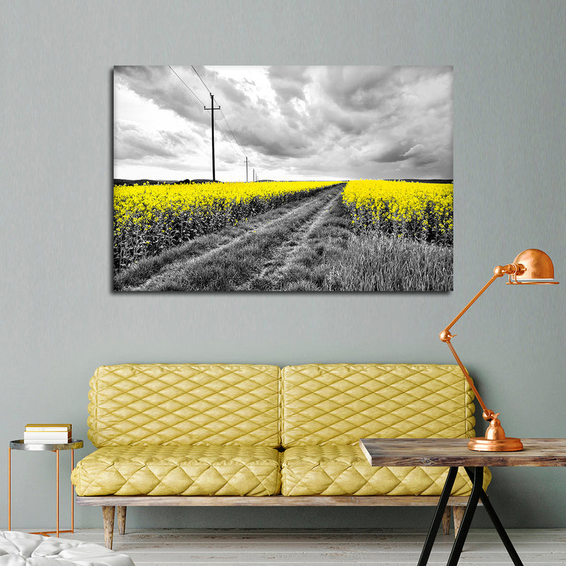Pop Yellow Flower Field Wall Art