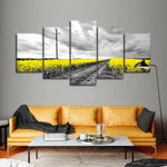 Pop Yellow Flower Field Wall Art