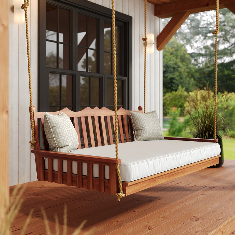 Keystone Amish Co. 6 Foot York Red Cedar Swing Bed, Mushroom Stain
