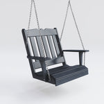 Keystone Amish Co. York Recycled Plastic Swing Chair, Black