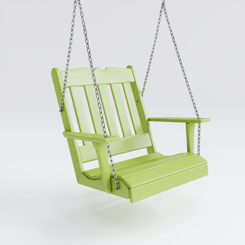 Keystone Amish Co. York Recycled Plastic Swing Chair, Tropical Lime