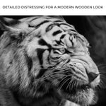 Black And White Smoking Tiger Canvas Wall Art