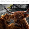 Highland Cow Farmhouse Canvas Wall Art