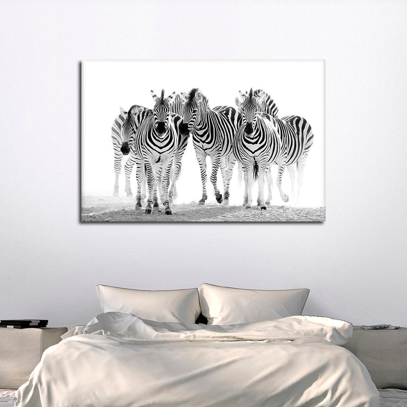 Zebras On The Move Wall Art