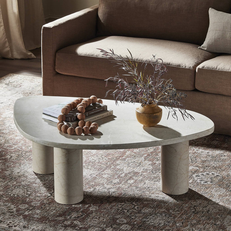 Zion Cream Marble Coffee Table | ready to ship!