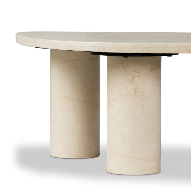 Zion Cream Marble Coffee Table | ready to ship!