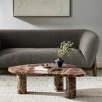 Zion Merlot Marble Coffee Table