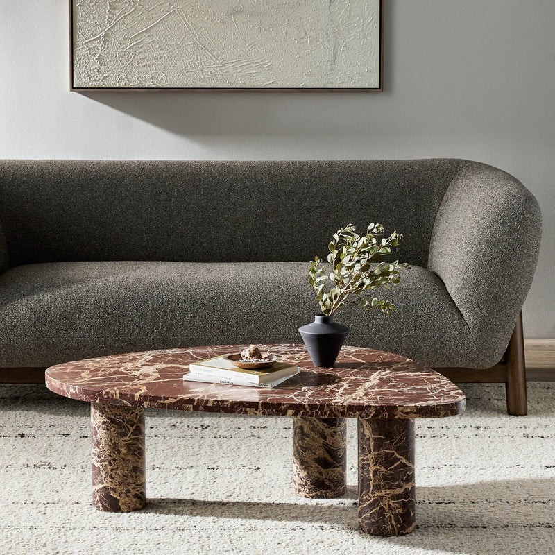 Zion Merlot Marble Coffee Table