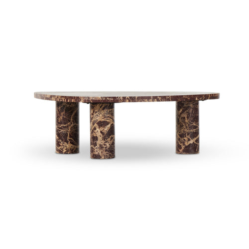 Zion Merlot Marble Coffee Table