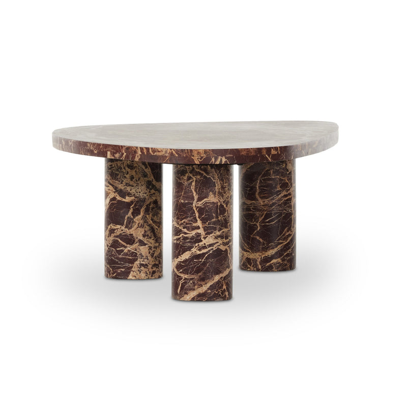 Zion Merlot Marble Coffee Table