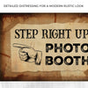 Step Right Up Photo Booth Sign