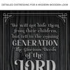 Psalm 78:4-8 ESV - We Will Not Hide Them From Their Children Scripture Sign