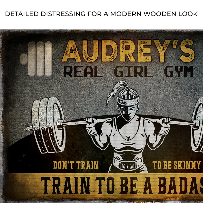 Real Girl Gym Sign
