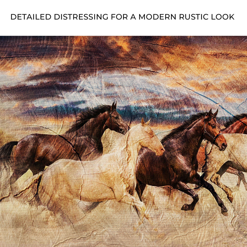 Galloping Horses Canvas Wall Art
