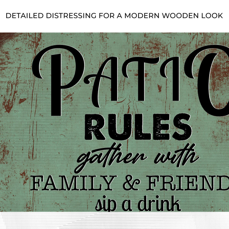 Patio Rules Sign V