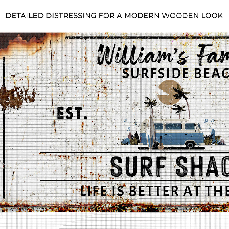 Surfside Beach Family Surf Shack Sign