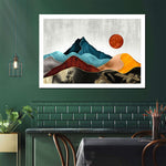 Sunset Over Mountains Wall Art