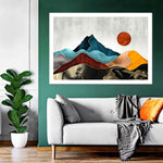 Sunset Over Mountains Wall Art