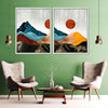 Sunset Over Mountains Wall Art