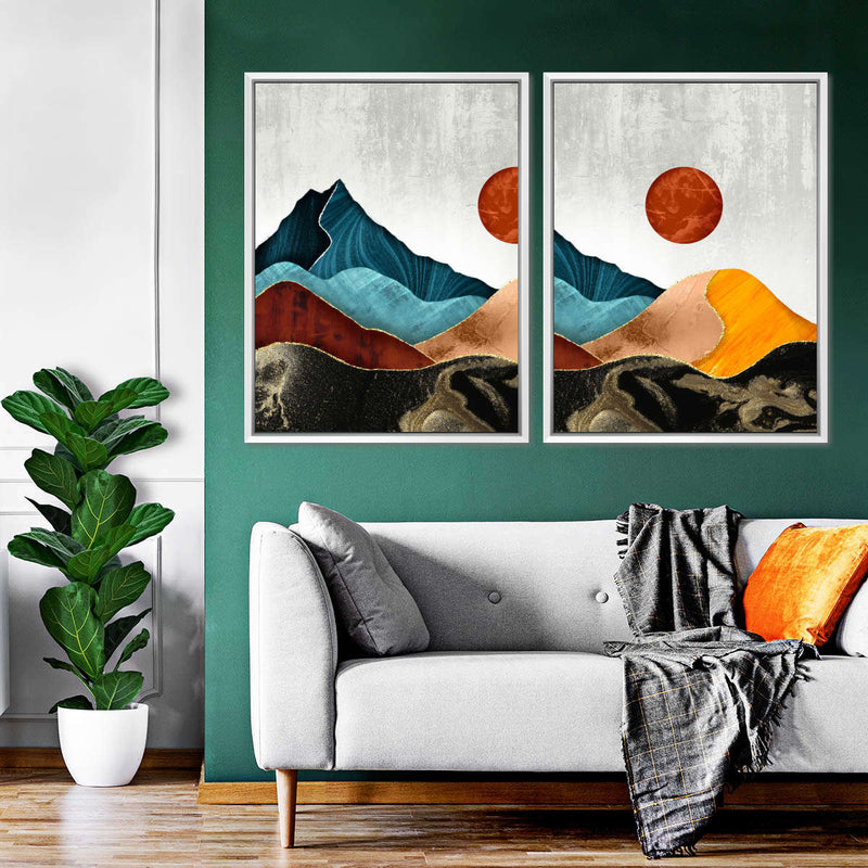 Sunset Over Mountains Wall Art