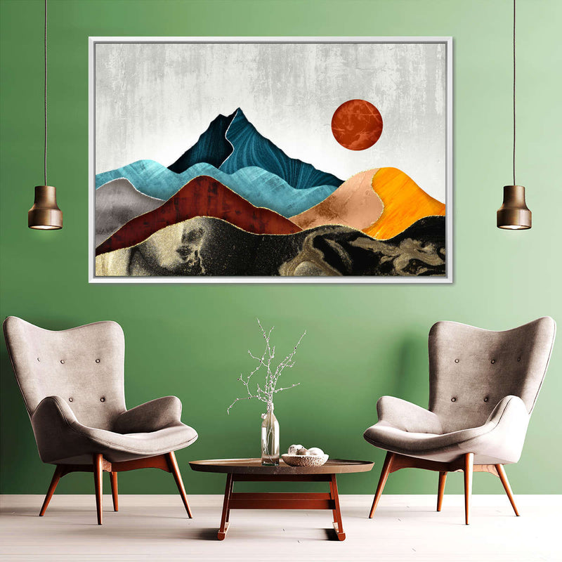 Sunset Over Mountains Wall Art