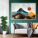 Sunset Over Mountains Wall Art