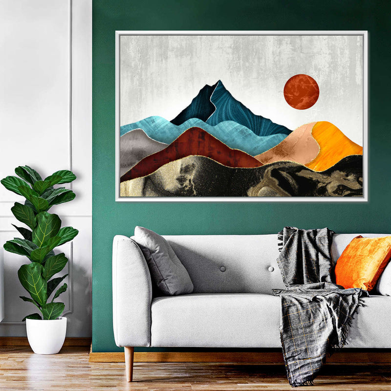 Sunset Over Mountains Wall Art