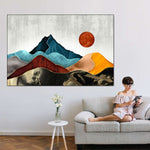 Sunset Over Mountains Wall Art