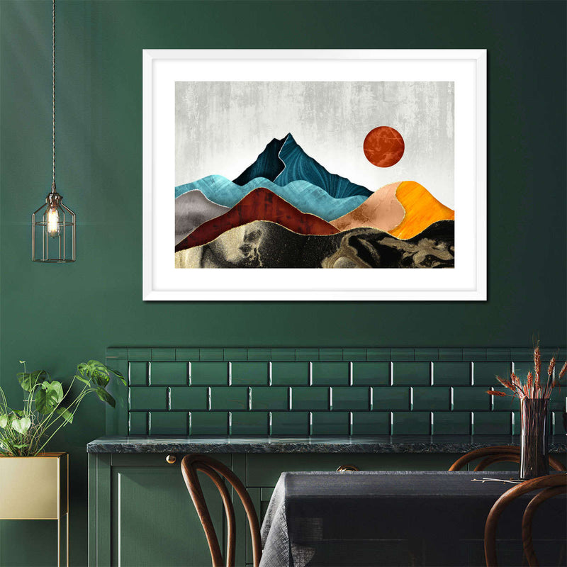 Sunset Over Mountains Wall Art