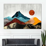 Sunset Over Mountains Wall Art