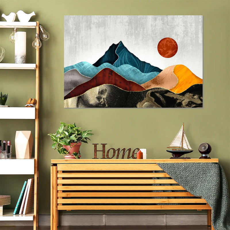 Sunset Over Mountains Wall Art