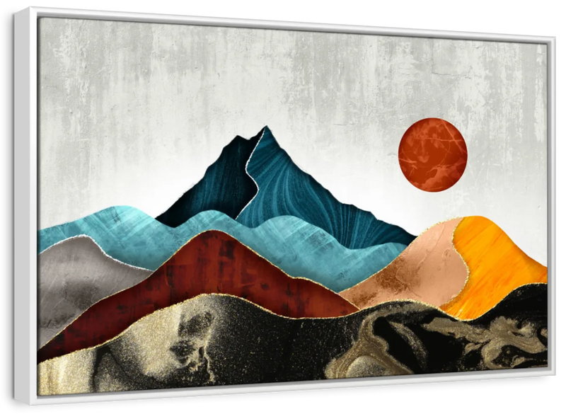Sunset Over Mountains Wall Art
