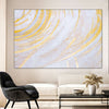 White And Gold Abstract Wall Art