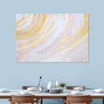 White And Gold Abstract Wall Art