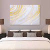 White And Gold Abstract Wall Art